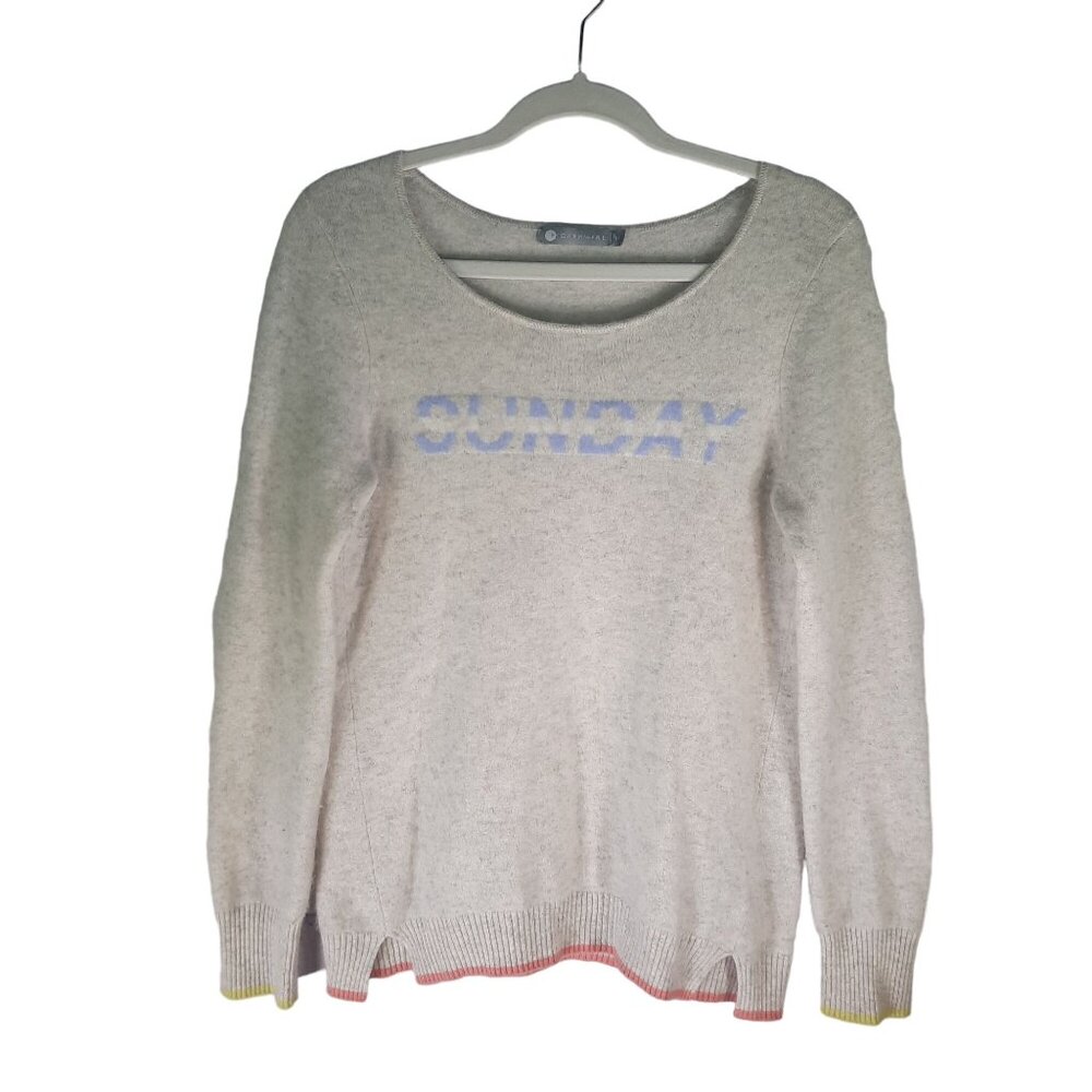InCashmere Crew Neck Sunday Print 100% Cashmere Crew Neck - Picture 2 of 11